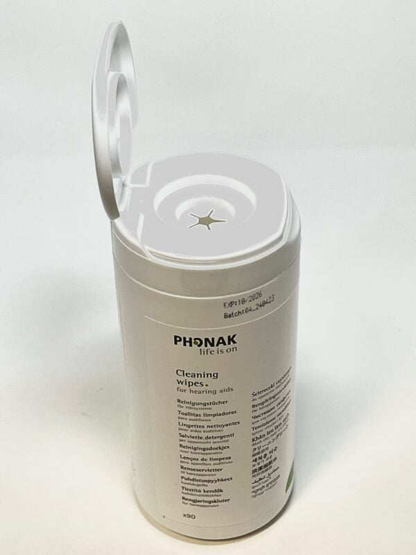 Phonak Tub of 90 Cleaning Wipes - Image 2