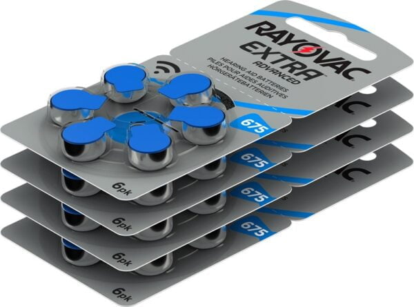 Rayovac Size 675 Hearing Aid Batteries Zinc Air Extra (pack of 6) - Image 3