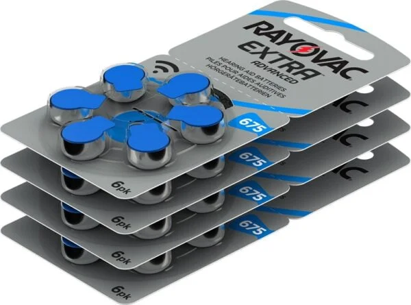 Rayovac Size 675 Hearing Aid Batteries Zinc Air Extra (pack of 6) - Image 3