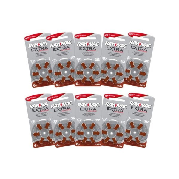 RAYOVAC Extra Hearing Aid Batteries Size 312 Box of 60