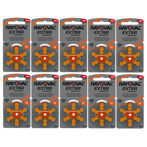 RAYOVAC Extra Hearing Aid Batteries Size 13 Box of 10
