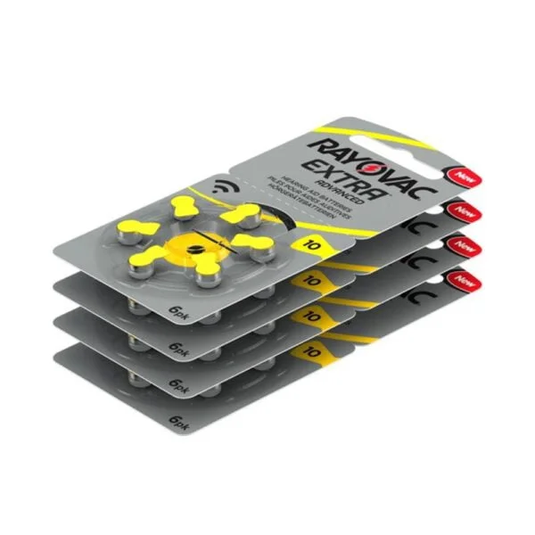 Rayovac Size 10 Hearing Aid Batteries Zinc Air Extra (pack of 6) - Image 3