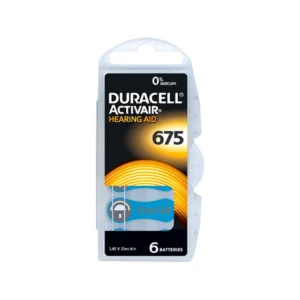 Duracell EasyTab/Activair Type 675 Hearing Aid Batteries Zinc Air (pack of 6)